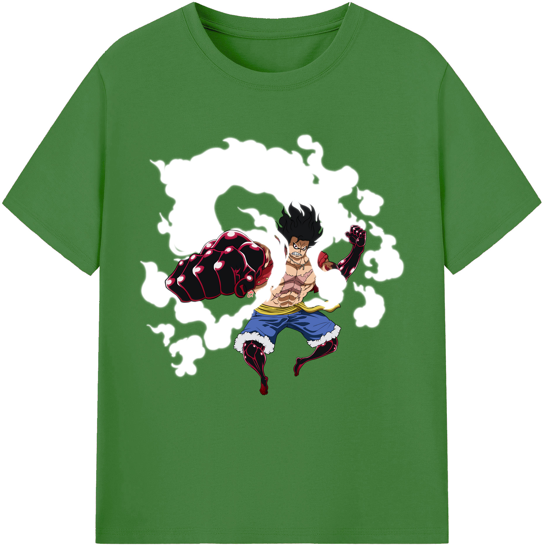 ワンピース モンキー・D・ルフィ ONE PIECE Monkey D. Luffy レディースカジュアルプリントTシャツ（綿100％）